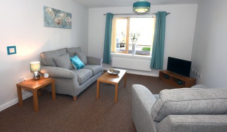 Maximising light helps make this living room dementia-friendly
